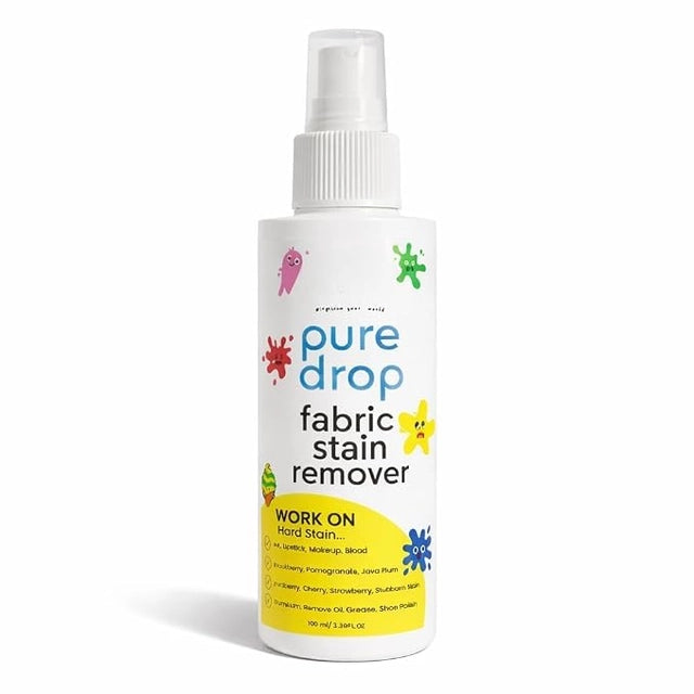 Enspire Goodies Pure Drop Fabric Stain Remover Spray 100ml, Food Stain Remover for Clothes, Fresh Stain Cleaner for All Fabrics, Everyday Laundry Care Solution (Pack of 2)